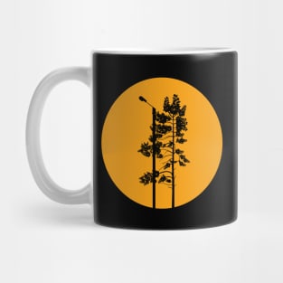 Silhouette in the evening Mug